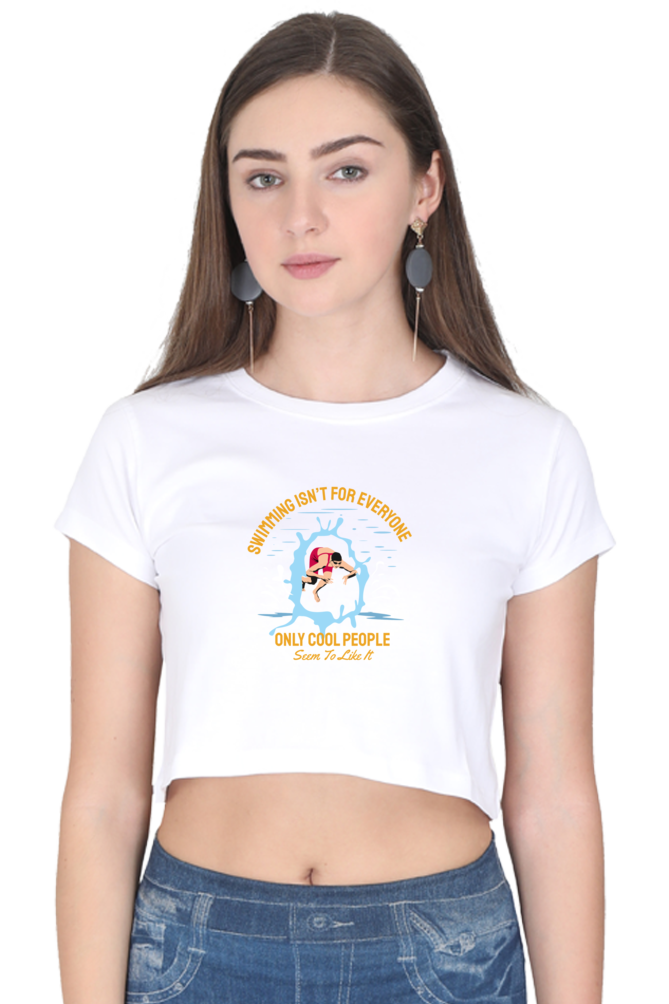 Women's Swimming Crop Top - Cool