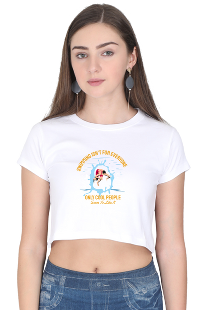 Women's Swimming Crop Top - Cool