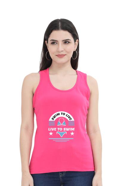 Women Swimming Tank Top -  Live