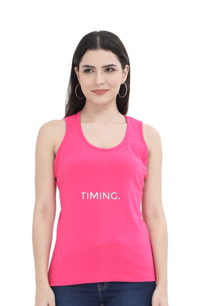 Women Minimalistic Tank Top -  Timing