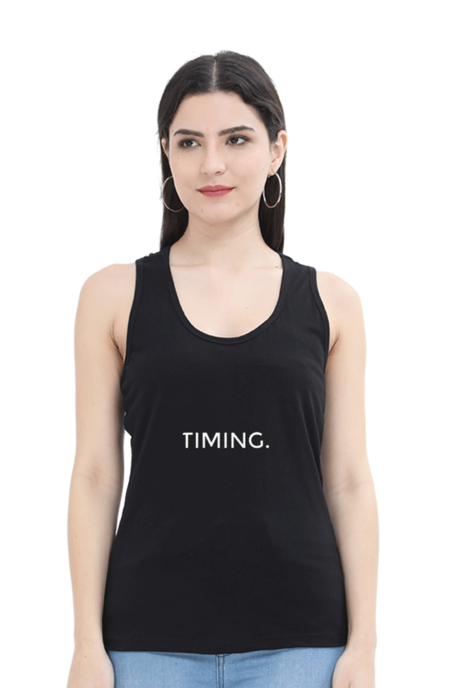 Women Minimalistic Tank Top -  Timing