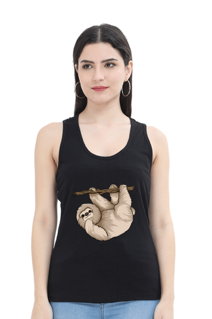 Women Sloth Tank Top - posing sloth