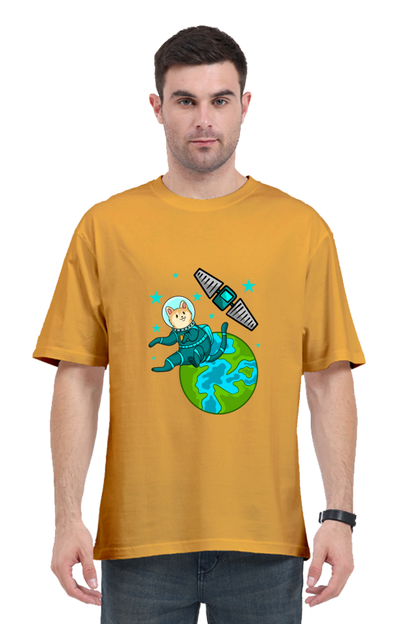 Men Animal's & Monster's  Oversized Classic T Shirt  -  cat on earth