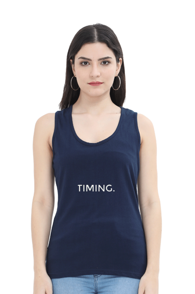 Women Minimalistic Tank Top -  Timing