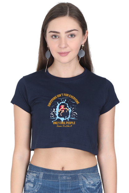 Women's Swimming Crop Top - Cool