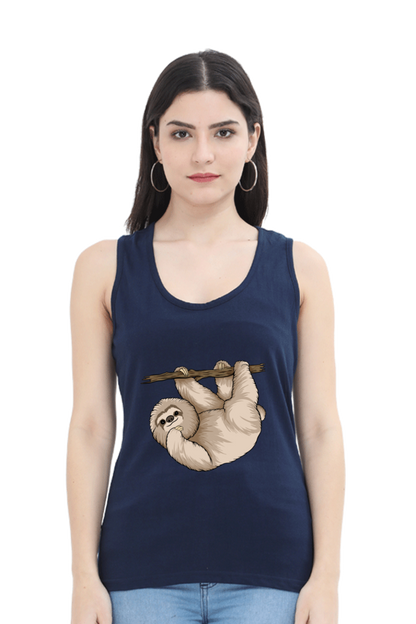 Women Sloth Tank Top - posing sloth