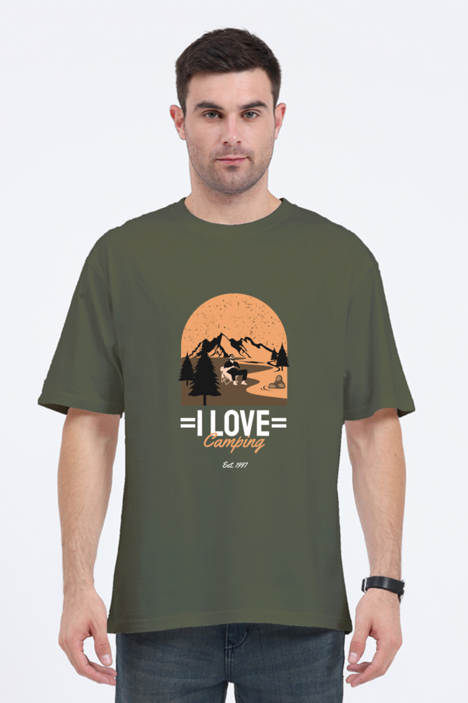 Men Adventure Oversized Classic T Shirt  - camping