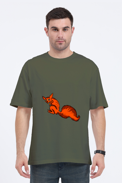 Men Animal's & Monster's  Oversized Classic T Shirt  -  fox