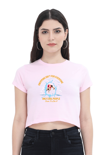 Women's Swimming Crop Top - Cool