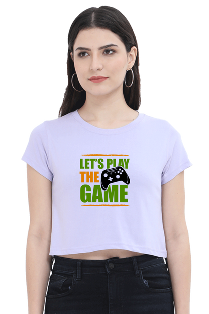 Women Gamer Crop Top - Let's Play