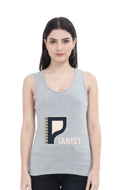 Women Music Tank Top - Pianist