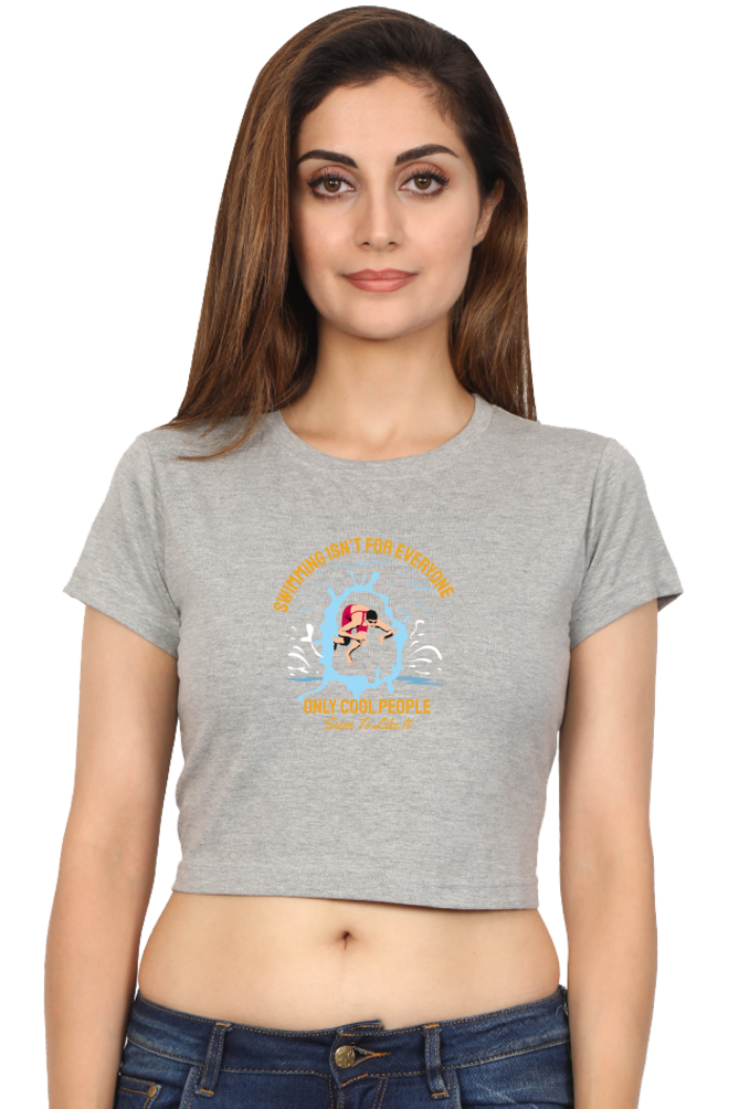 Women's Swimming Crop Top - Cool