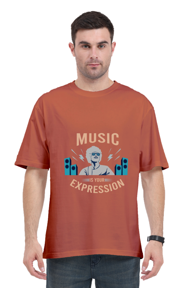 Men Oversized Classic T Shirt  - Expression