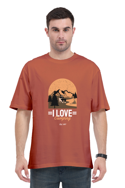 Men Adventure Oversized Classic T Shirt  - camping