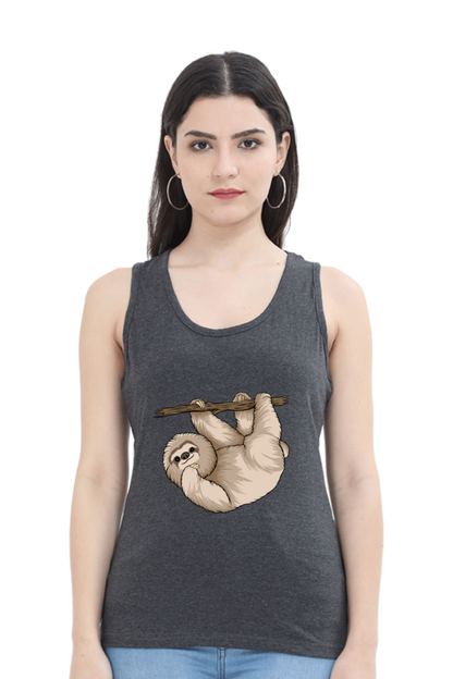 Women Sloth Tank Top - posing sloth