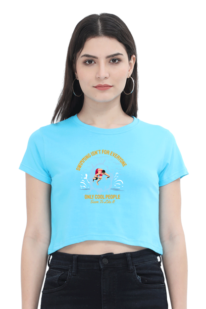 Women's Swimming Crop Top - Cool