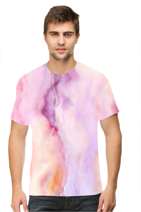 All Over Printed T-Shirt - Mix Dyed