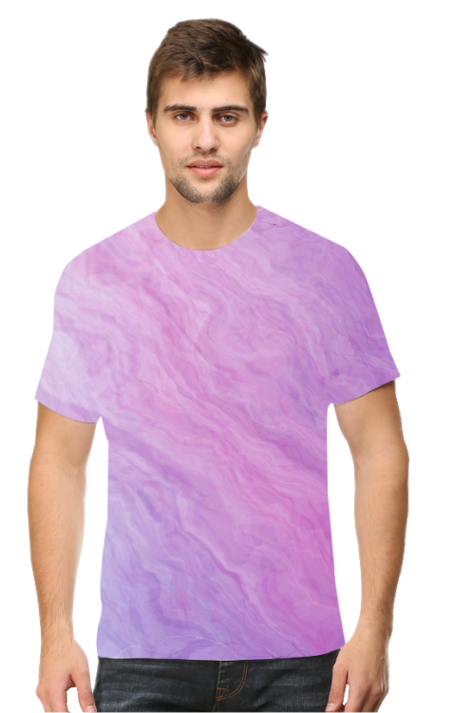 All Over Printed T-Shirt - Purple Dyed