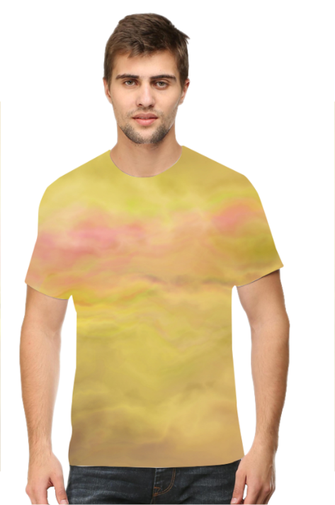 All Over Printed T-Shirt - Yellow Dyed