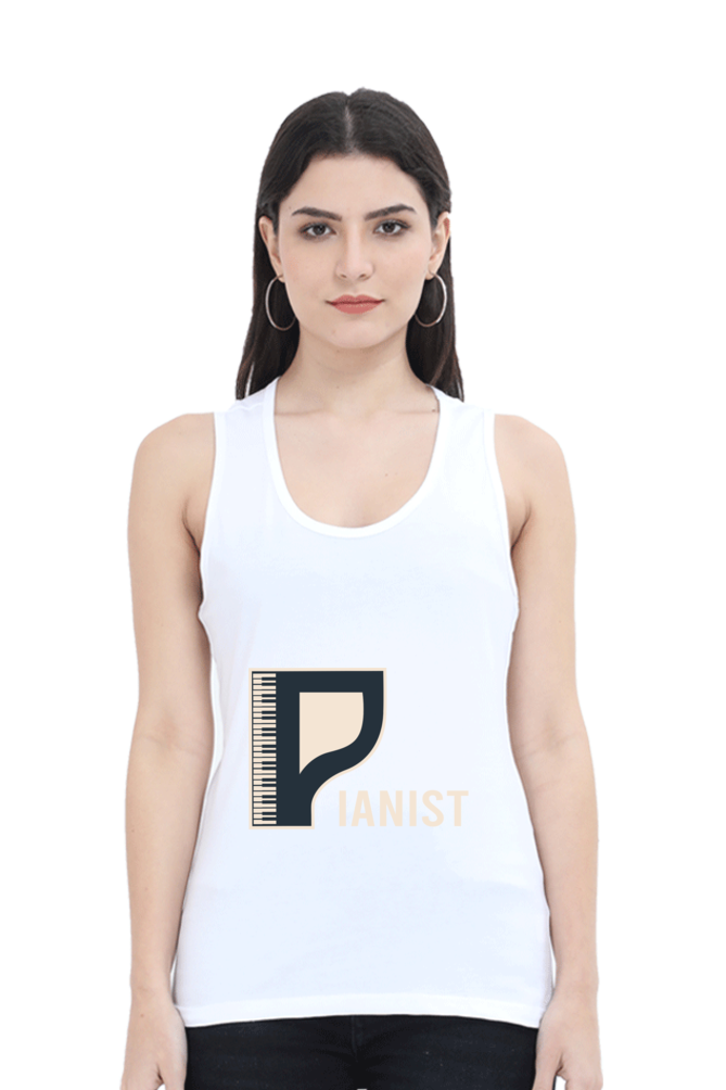 Women Music Tank Top - Pianist