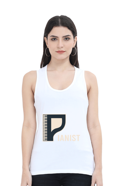 Women Music Tank Top - Pianist