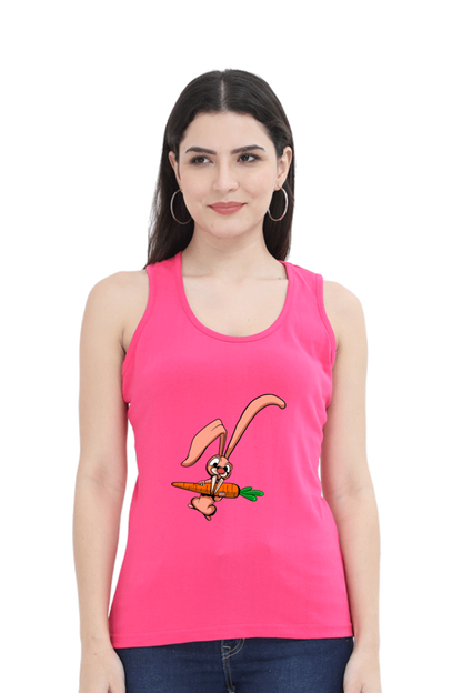 Women Animal's & Monster's Tank Top -  rabbit