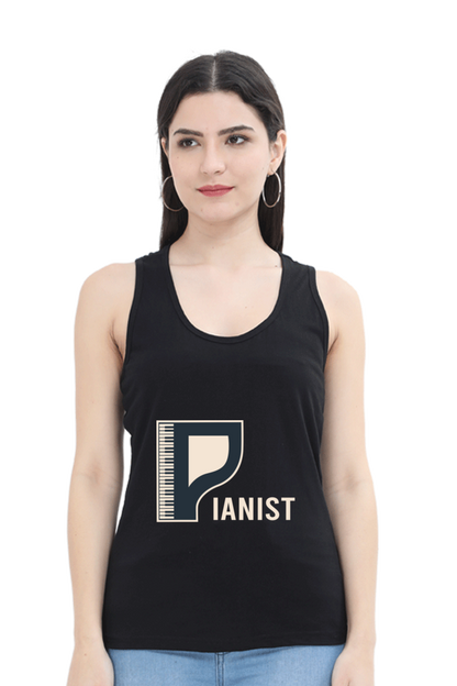 Women Music Tank Top - Pianist