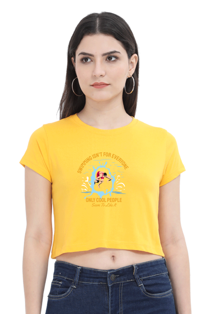 Women's Swimming Crop Top - Cool