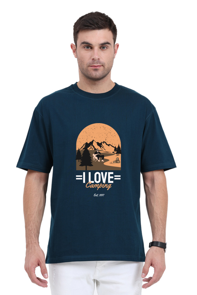 Men Adventure Oversized Classic T Shirt  - camping