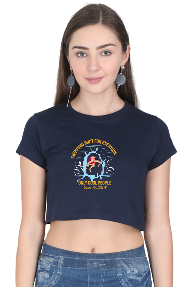 Women's Swimming Crop Top - Cool