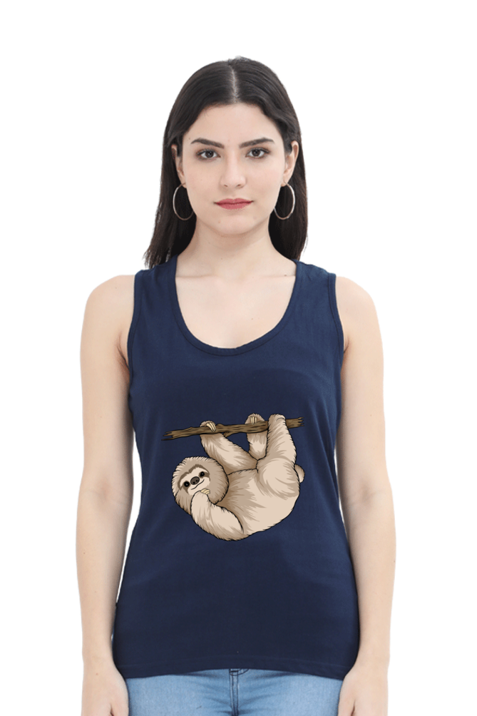 Women Sloth Tank Top - posing sloth