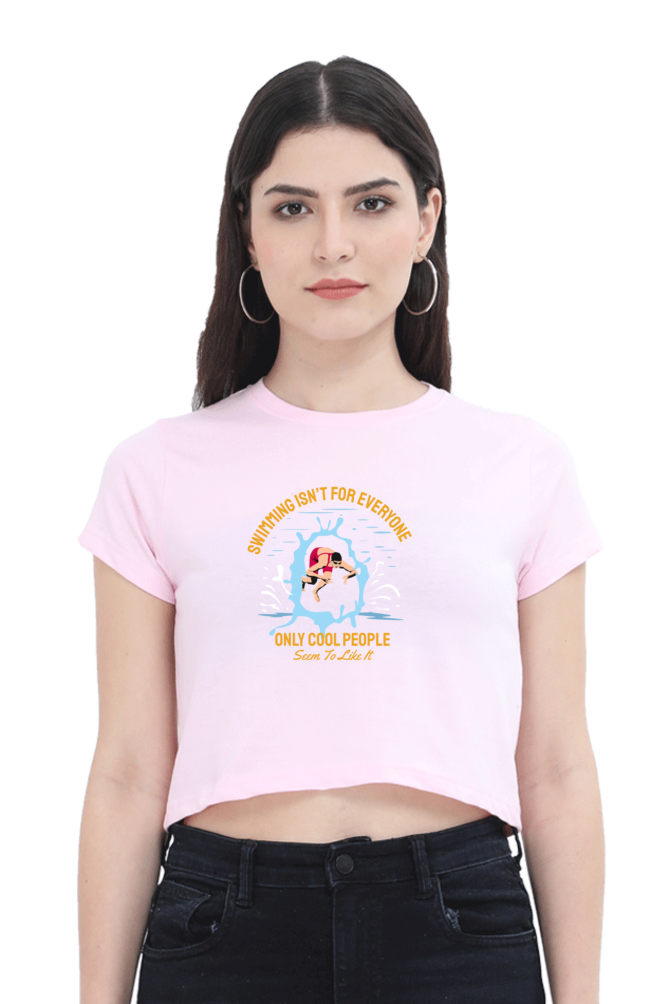 Women's Swimming Crop Top - Cool