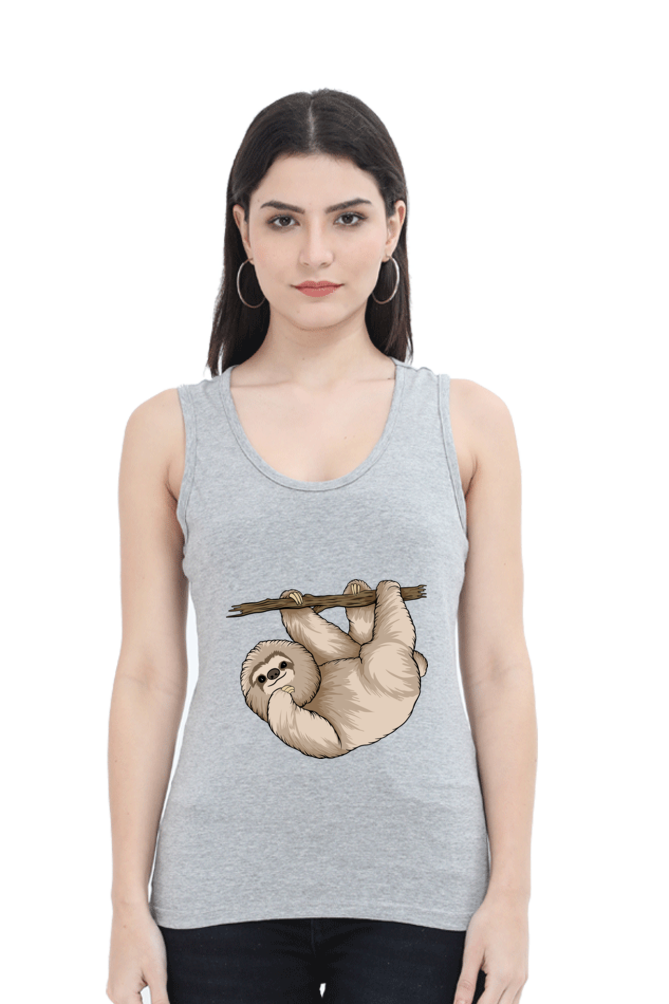 Women Sloth Tank Top - posing sloth