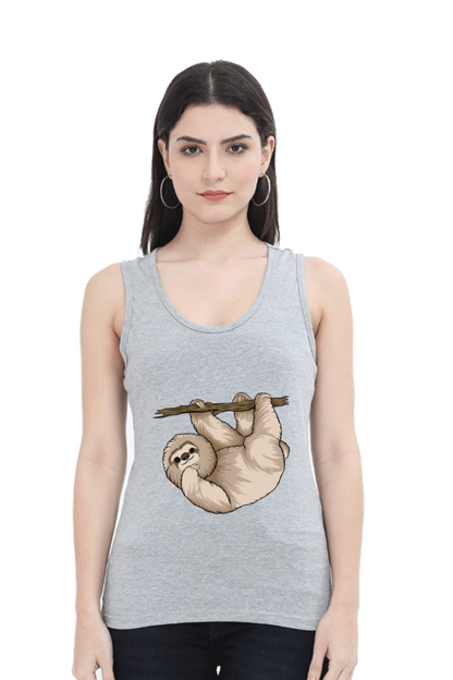 Women Sloth Tank Top - posing sloth