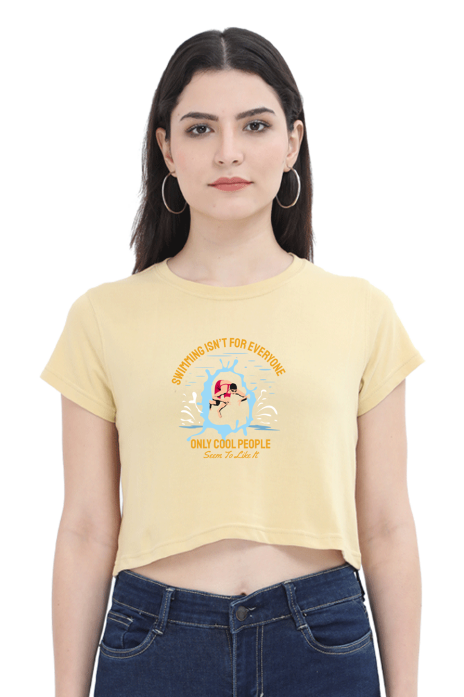 Women's Swimming Crop Top - Cool