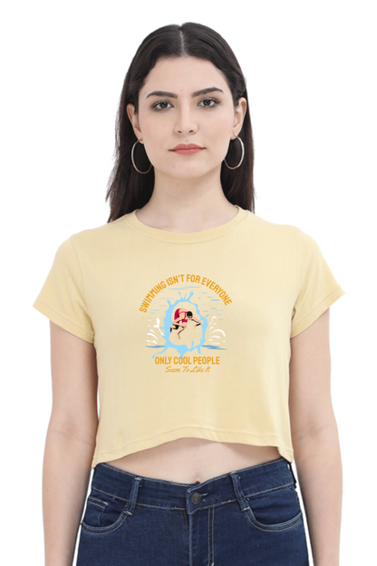 Women's Swimming Crop Top - Cool