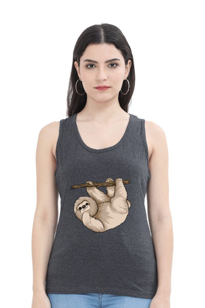 Women Sloth Tank Top - posing sloth