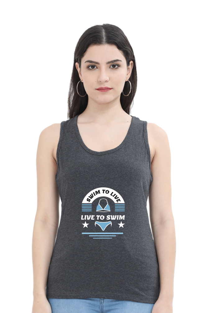 Women Swimming Tank Top -  Live