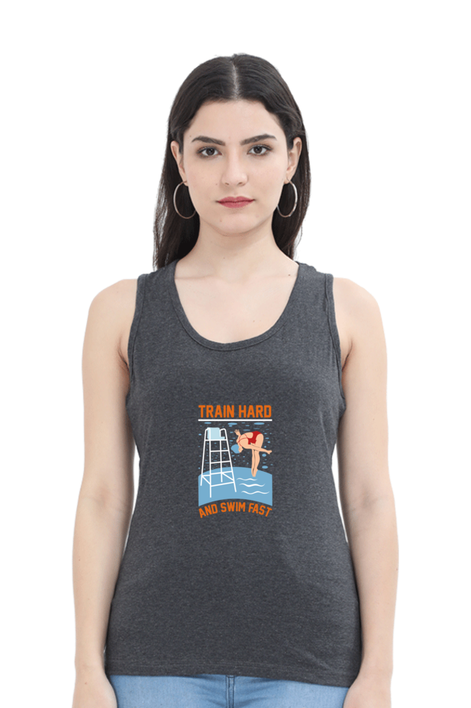 Women Swimming Tank Top -  Train Hard