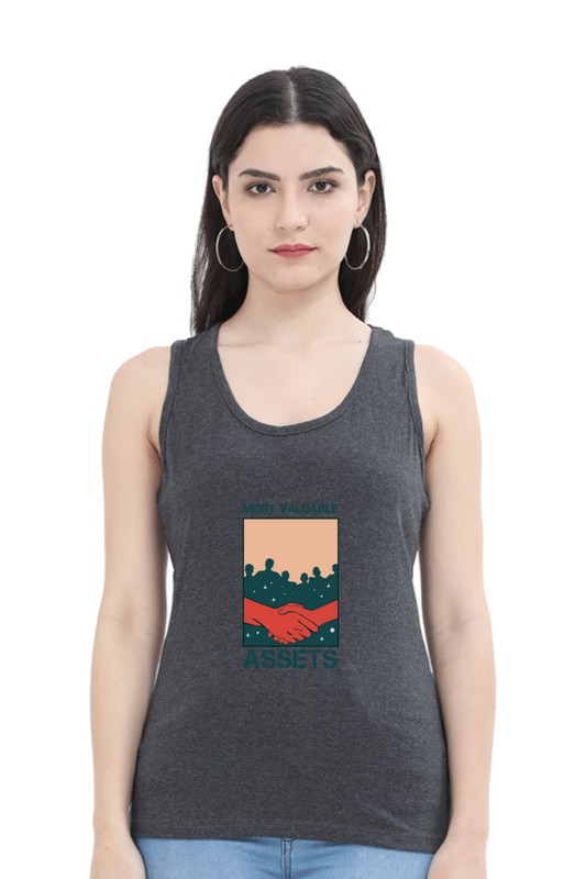 Women Motivational Tank Top -  Assets